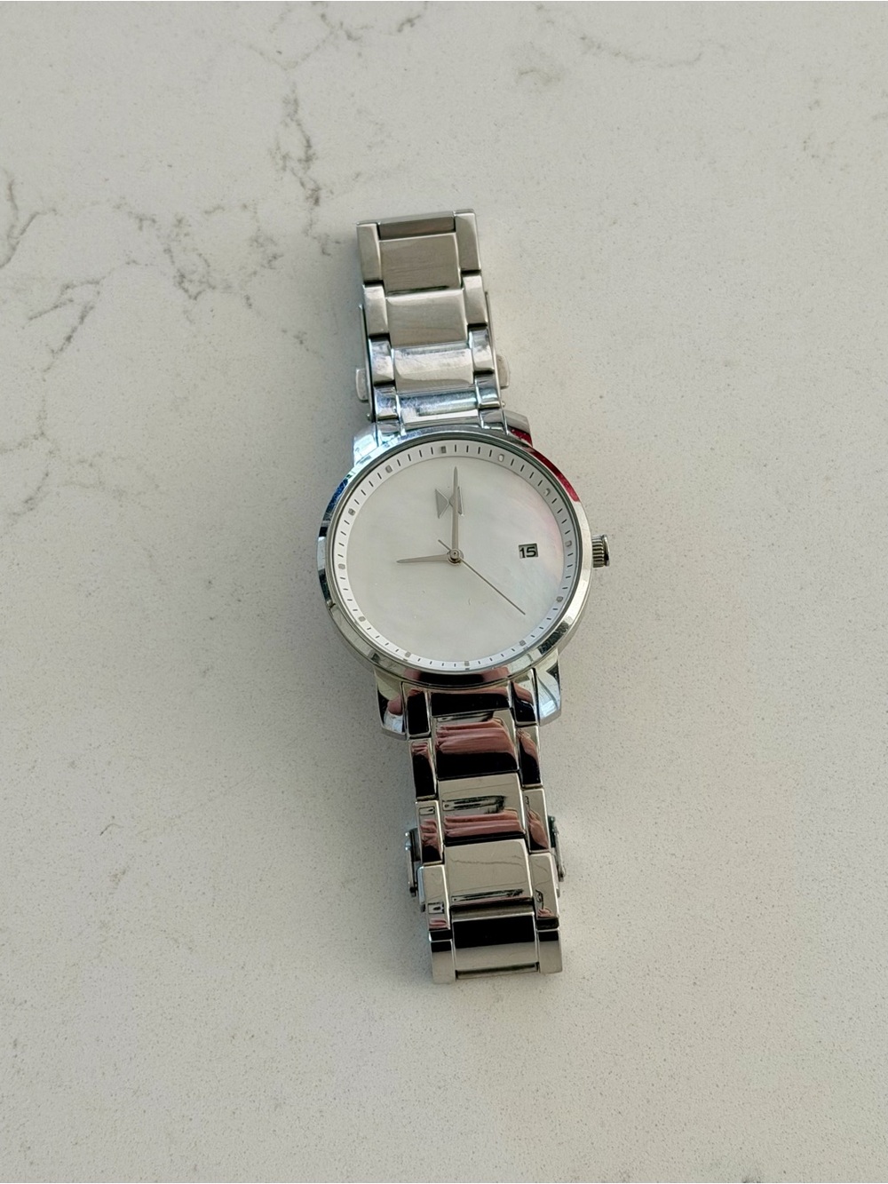 MVMT Pearl Face & Silver Watch Like New